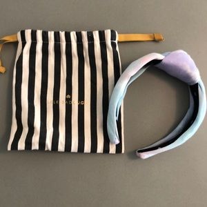 Lele Sadoughi tie dye headband with travel bag